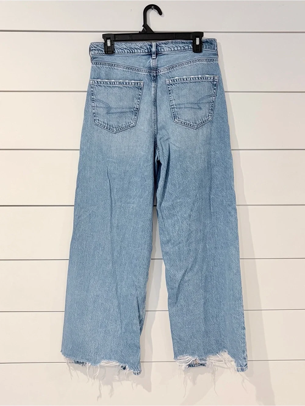 American Eagle Baggy Wide Leg Jeans Y2K Coastal Cowgirl Grungecore 8 - Picture 6 of 14